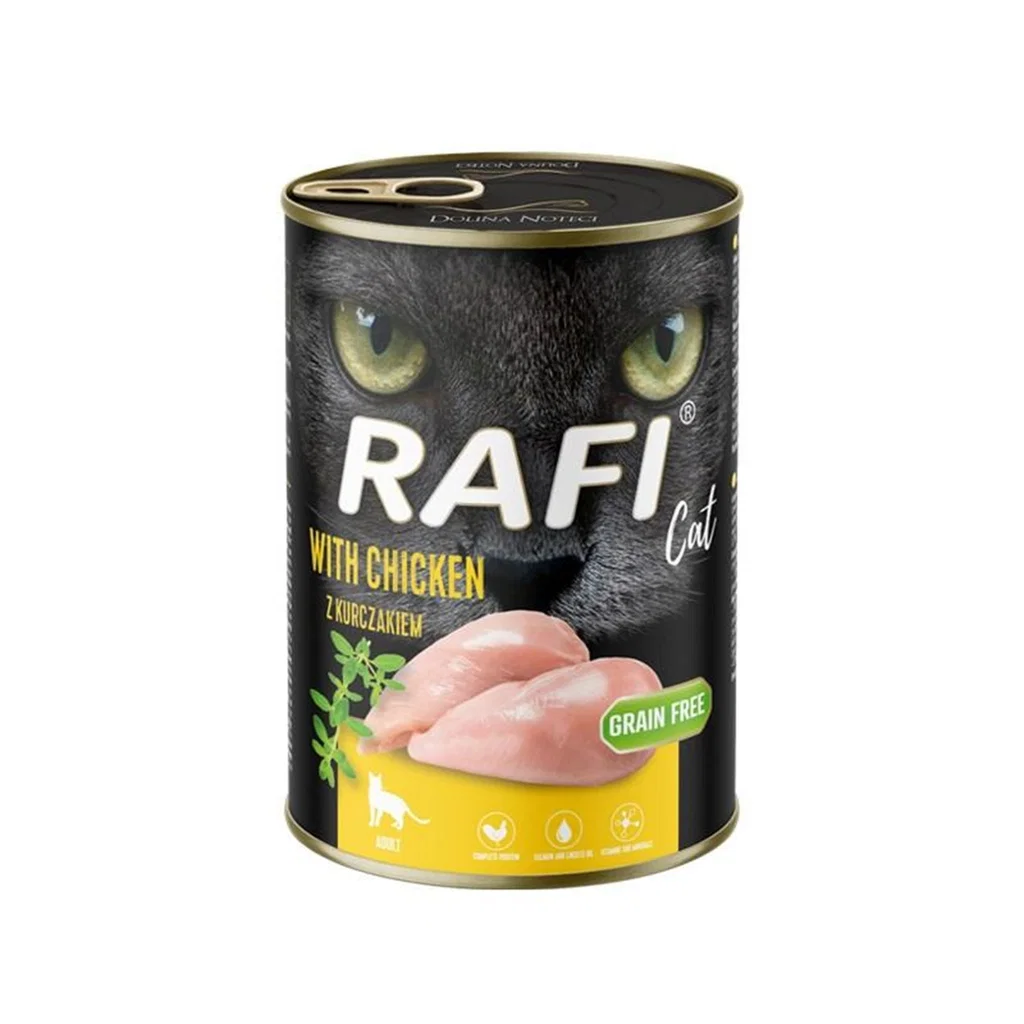 RAFI Vådfoder til Katte Paté m/Kylling 400 g.